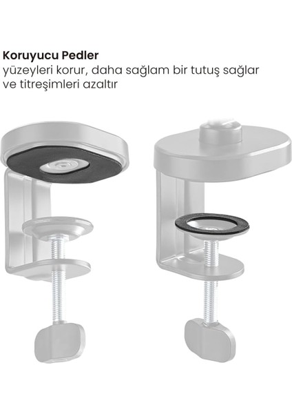 Ergonomik Premium Mikrofon Tutucu, Ayarlanabilir Kol ve Yükseklik Masa Mikrofon Standı