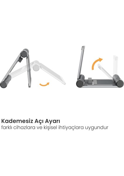 Yüksekliği Ayarlanabilir Katlanabilir Laptop/tablet/telefon Standı Minimalist ve Taşınabilir