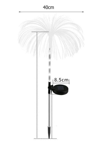 Solar Güneş Enerjili Denizanası Pvc Gövdeli LED (2'li Set)