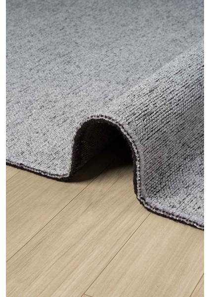 Liv Gri Kaymaz Taban Makinede Yıkanabilir Kilim Balkon Mutfak Halısı 0Lv384 80 x 150