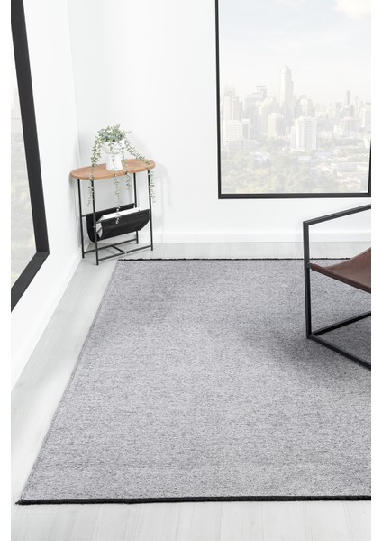 Liv Gri Kaymaz Taban Makinede Yıkanabilir Kilim Balkon Mutfak Halısı 0Lv384 200 x 290