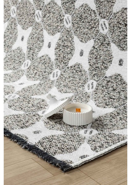 Bukle Krem Kaymaz Taban Makinede Yıkanabilir Kilim Balkon Mutfak Halısı Bk478 100 x 200