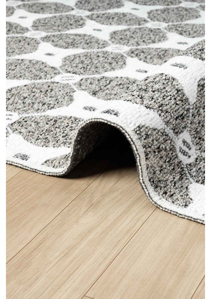 Bukle Krem Kaymaz Taban Makinede Yıkanabilir Kilim Balkon Mutfak Halısı Bk478 100 x 200