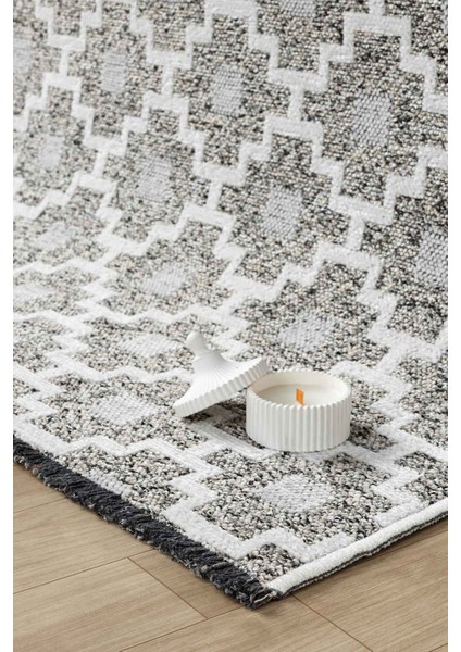Bukle Krem Kaymaz Taban Makinede Yıkanabilir Kilim Balkon Mutfak Halısı Bk477 100 x 300