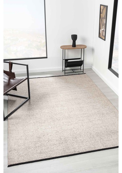 Liv Bej Kaymaz Taban Makinede Yıkanabilir Kilim Balkon Mutfak Halısı 0Lv385 80 x 150