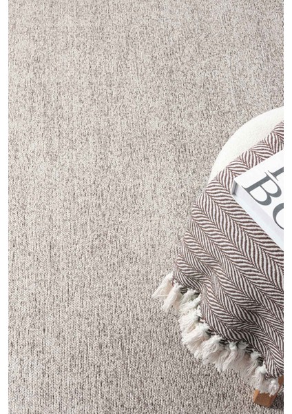 Liv Bej Kaymaz Taban Makinede Yıkanabilir Kilim Balkon Mutfak Halısı 0Lv385 80 x 150