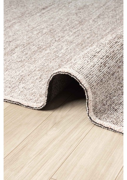 Liv Bej Kaymaz Taban Makinede Yıkanabilir Kilim Balkon Mutfak Halısı 0Lv385 80 x 150