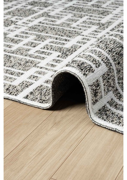 Bukle Krem Kaymaz Taban Makinede Yıkanabilir Kilim Balkon Mutfak Halısı Bk475 200 x 290