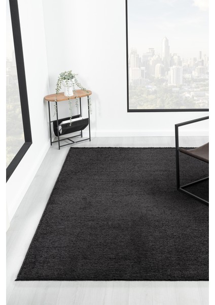 Liv Antrasit Kaymaz Taban Makinede Yıkanabilir Kilim Balkon Mutfak Halısı 0Lv392 100 x 200
