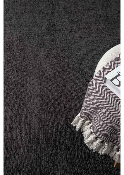 Liv Antrasit Kaymaz Taban Makinede Yıkanabilir Kilim Balkon Mutfak Halısı 0Lv392 100 x 200