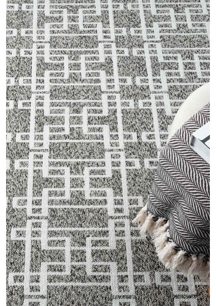 Bukle Krem Kaymaz Taban Makinede Yıkanabilir Kilim Balkon Mutfak Halısı Bk475 80 x 150