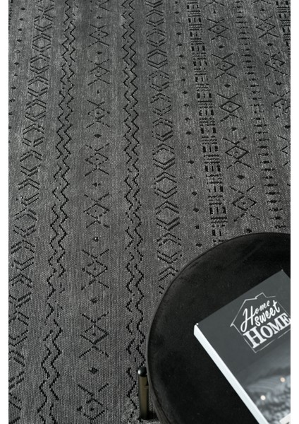 Eko Antrasit Kaymaz Taban Kilim Balkon Mutfak Oturma Odası Halısı Yoluk Eko343 100 x 300 fırsatları