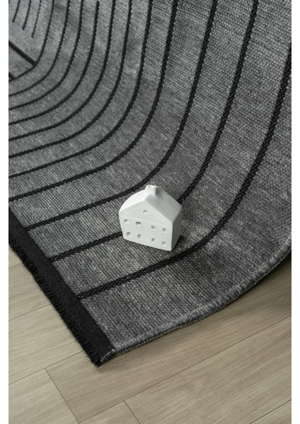 Eko Antrasit Kaymaz Taban Kilim Balkon Mutfak Oturma Odası Halısı Yoluk Eko347 160 x 230