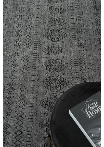 Eko Antrasit Kaymaz Taban Kilim Balkon Mutfak Oturma Odası Halısı Yoluk Eko346 160 x 230 fırsatları