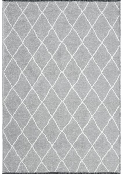 Nova Gri Kaymaz Taban Makinede Yıkanabilir Kilim Balkon Mutfak Halısı Nv051 100 x 300