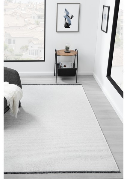 Bukle Krem Kaymaz Taban Makinede Yıkanabilir Kilim Balkon Mutfak Halısı Bk194 100 x 200
