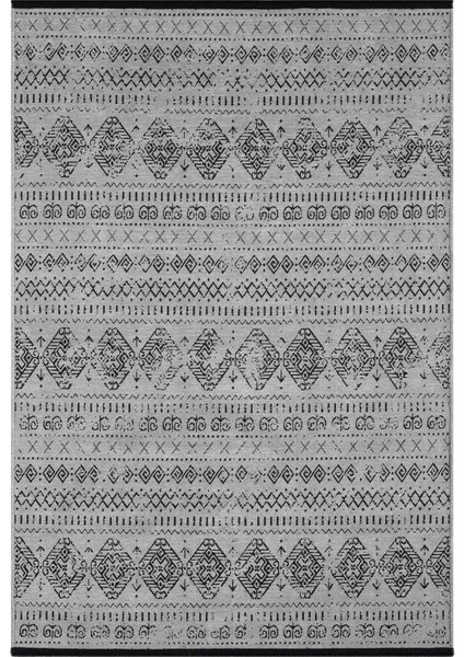 Eko Gri Kaymaz Taban Kilim Balkon Mutfak Oturma Odası Halısı Yoluk Eko338 80 x 150
