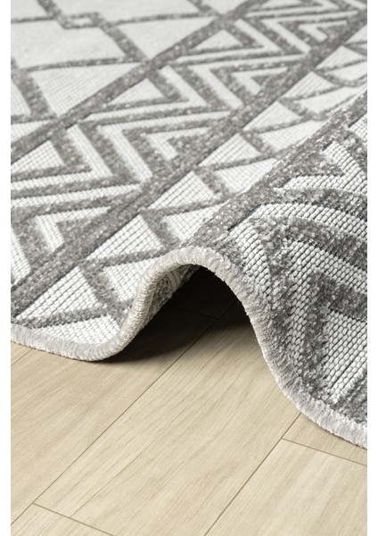 Ipar Gri Çift Taraflı Dokuma Kilim Balkon Mutfak Oturma Odası Halısı Ip0041 160 x 230 indirimleri