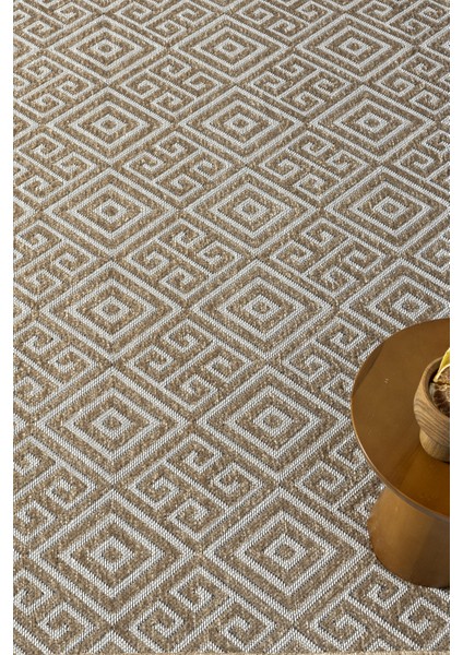 Ipar Bej Çift Taraflı Dokuma Kilim Balkon Mutfak Oturma Odası Halısı Ip0036 120 x 180 fırsatları