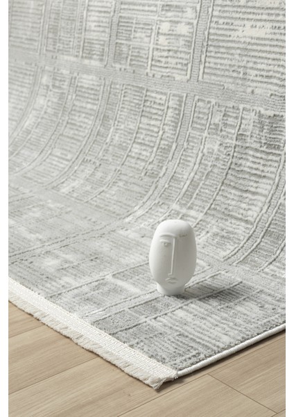 Hermes Krem Gri Salon Oturma Odası Çocuk Odası Yatak Odası Halısı Hm6017 160 x 230