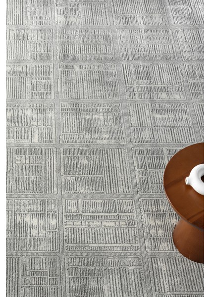 Hermes Krem Gri Salon Oturma Odası Çocuk Odası Yatak Odası Halısı Hm6017 160 x 230
