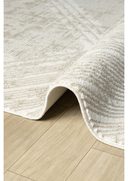 Hermes Krem Bej Salon Oturma Odası Çocuk Odası Yatak Odası Halısı Hm6016 100 x 200