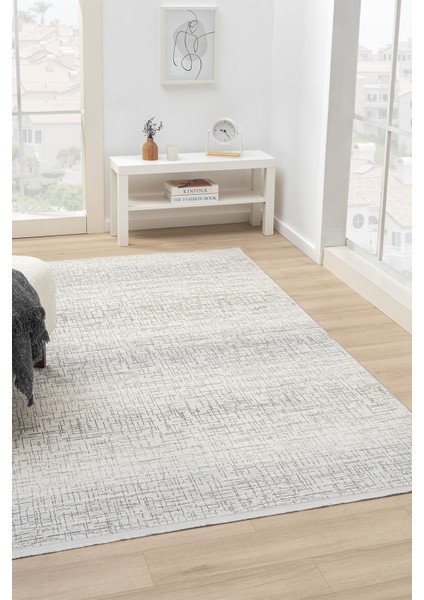 Toronto Krem Gri Salon Oturma Odası Çocuk Odası Yatak Odası Halısı Trn555 80 x 300