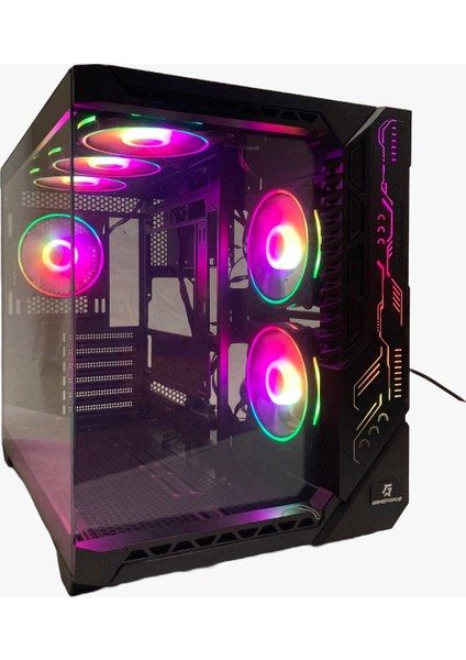 Bree 6×120 mm Fanlı A-Rgb Kumandalı Kontrolcülü E-Atx Oyuncu Bilgisayar Kasası