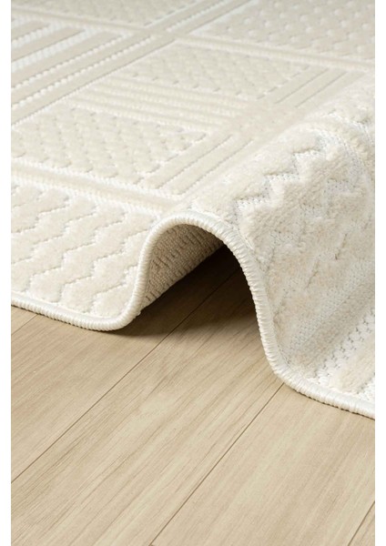 Harmoni Beyaz Salon Oturma Odası Çocuk Odası Yatak Odası Halısı Hrm204 100 x 200 indirimleri