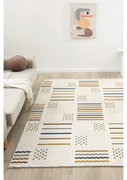 Harmoni Beyaz Salon Oturma Odası Çocuk Odası Yatak Odası Halısı Hrm203 160 x 230