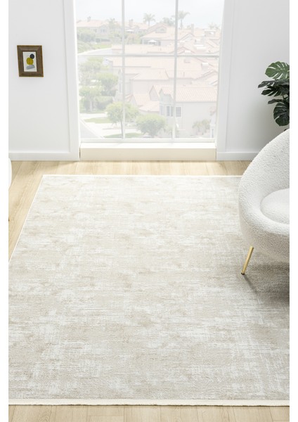 Hermes Krem Bej Salon Oturma Odası Çocuk Odası Yatak Odası Halısı Hm6003 100 x 200
