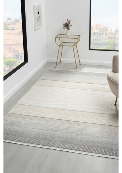 Toronto Krem Gri Salon Oturma Odası Çocuk Odası Yatak Odası Halısı Trn552 80 x 150