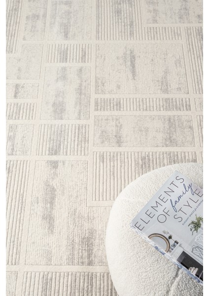 Santana Krem Salon Oturma Odası Çocuk Odası Yatak Odası Halısı Sn423 200 x 290