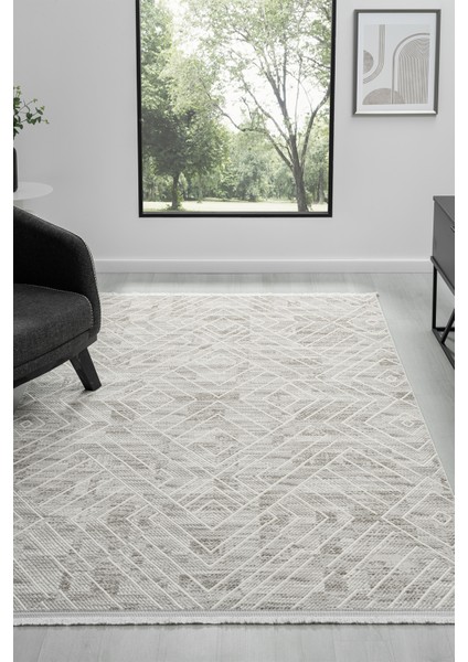Santana Bej Salon Oturma Odası Çocuk Odası Yatak Odası Halısı Sn422 80 x 300