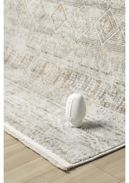 Hermes Krem Salon Oturma Odası Çocuk Odası Yatak Odası Halısı Hm6001 120 x 180