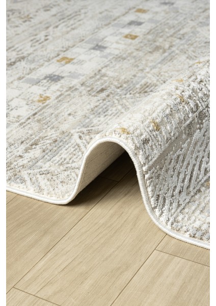 Hermes Krem Salon Oturma Odası Çocuk Odası Yatak Odası Halısı Hm6001 120 x 180