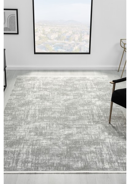 Hermes Krem Gri Salon Oturma Odası Çocuk Odası Yatak Odası Halısı Hm6002 80 x 300