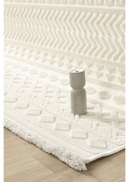 Harmoni Beyaz Salon Oturma Odası Çocuk Odası Yatak Odası Halısı Hrm209 100 x 300 modelleri