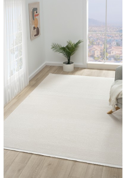 Smart Krem Salon Oturma Odası Çocuk Odası Yatak Odası Halısı Sm5005 100 x 200