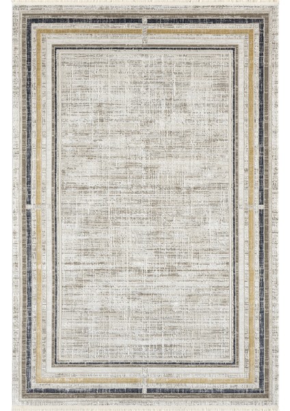 Hermes Krem Antrasit Salon Oturma Odası Çocuk Odası Yatak Odası Halısı Hm6006 100 x 200