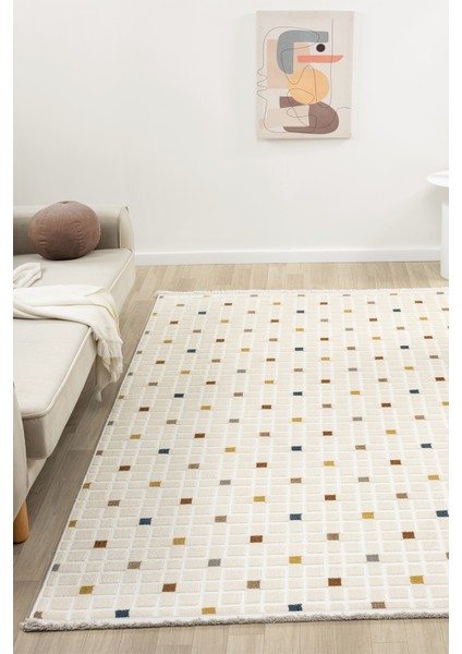 Harmoni Beyaz Salon Oturma Odası Çocuk Odası Yatak Odası Halısı Hrm211 80 x 150