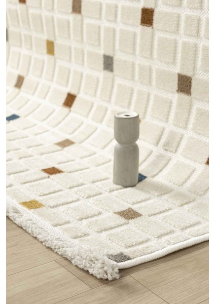 Harmoni Beyaz Salon Oturma Odası Çocuk Odası Yatak Odası Halısı Hrm211 80 x 150 modelleri