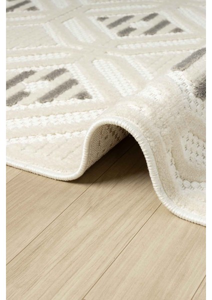 Harmoni Beyaz Gri Salon Oturma Odası Çocuk Odası Yatak Odası Halısı Hrm212 80 x 300 indirimleri