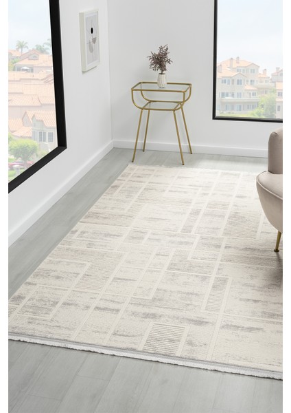 Santana Krem Salon Oturma Odası Çocuk Odası Yatak Odası Halısı Sn423 80 x 300