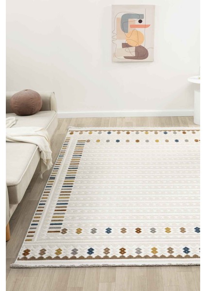 Harmoni Beyaz Salon Oturma Odası Çocuk Odası Yatak Odası Halısı Hrm201 200 x 290