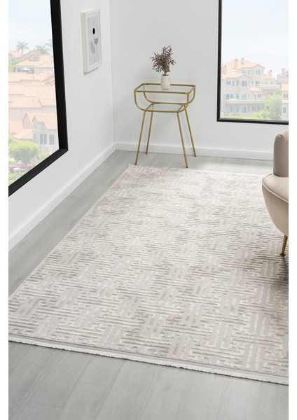 Santana Beyaz Salon Oturma Odası Çocuk Odası Yatak Odası Halısı Sn407 100 x 300