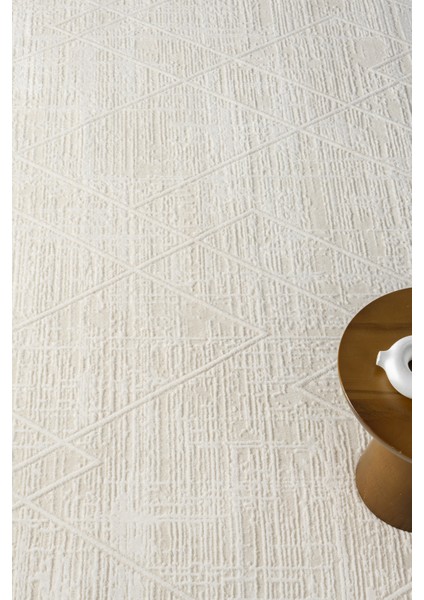 Maki Krem Salon Oturma Odası Çocuk Odası Yatak Odası Halısı Mk9009 100 x 200