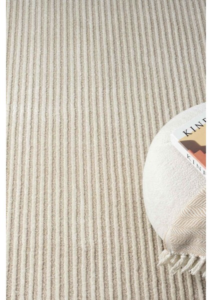 Ventura Bej Multi Shaggy Yumuşak Post Peluş Salon Oturma Odası Halısı Vnt109 100 x 200