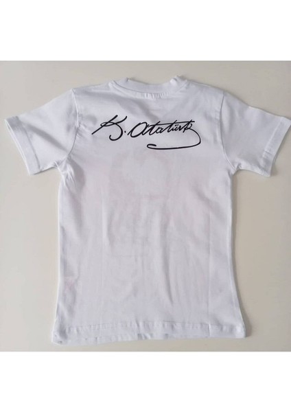 Atatürk Portre ve Imzalı Beyaz Tişört fiyatları