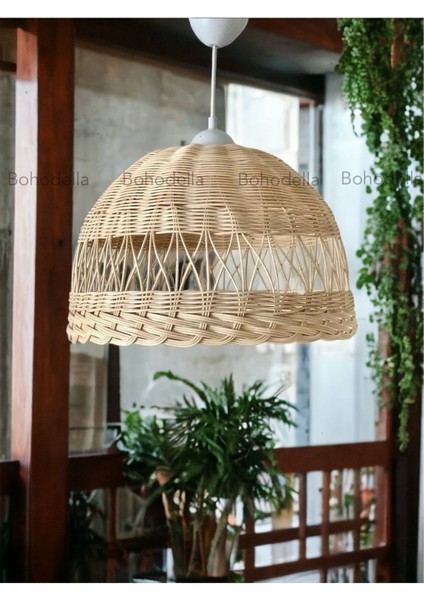 Rattan, Bambu, Hasır Avize Aydınlatma Salon Mutfak Balkon Avizesi, Pinterest Avize